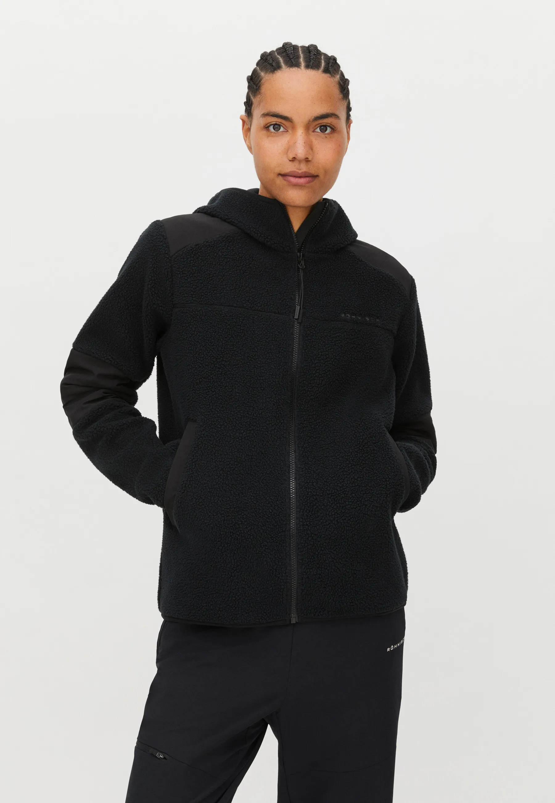 Röhnisch Women&#x27;s Wazzi Pile Hoodie Black | Buy Röhnisch Women&#x27;s Wazzi Pile Hoodie Black here | Outnorth