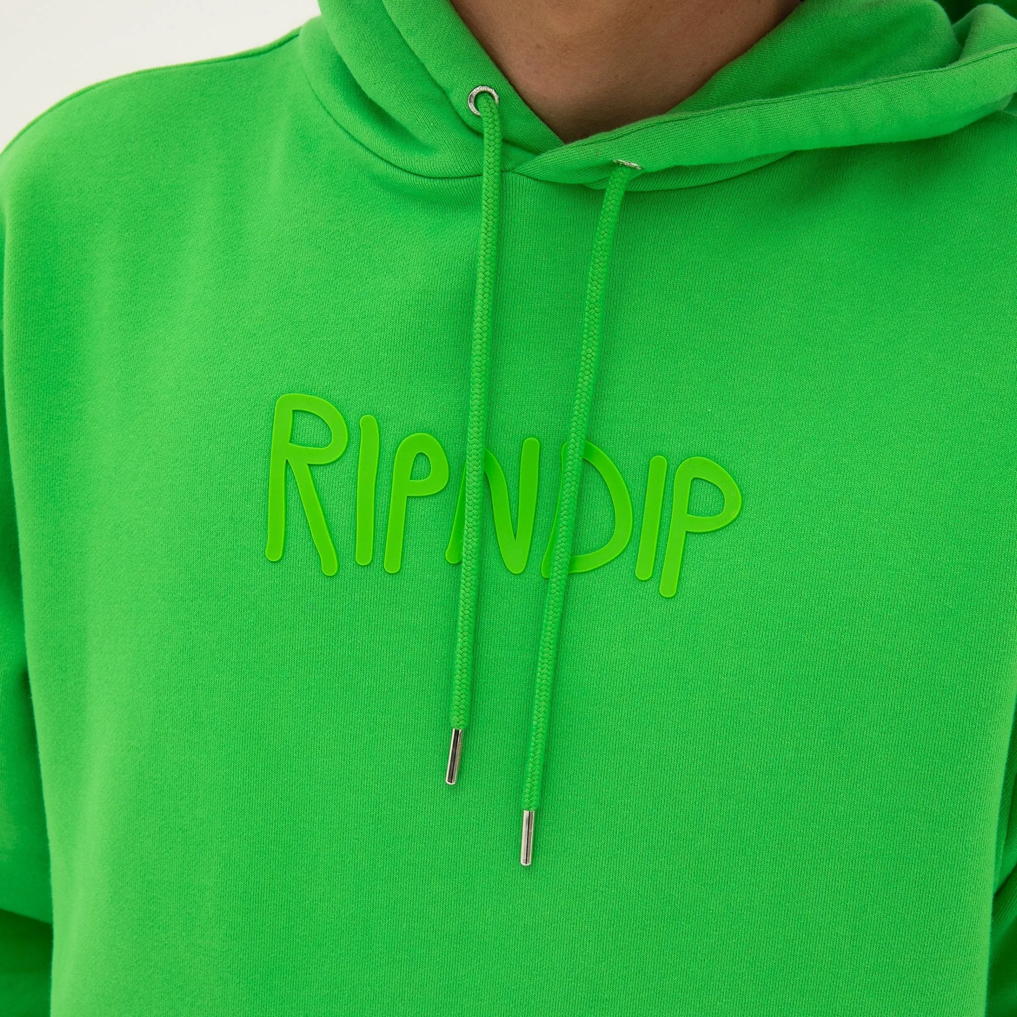 Rubber Logo Hoodie (Lime Green)