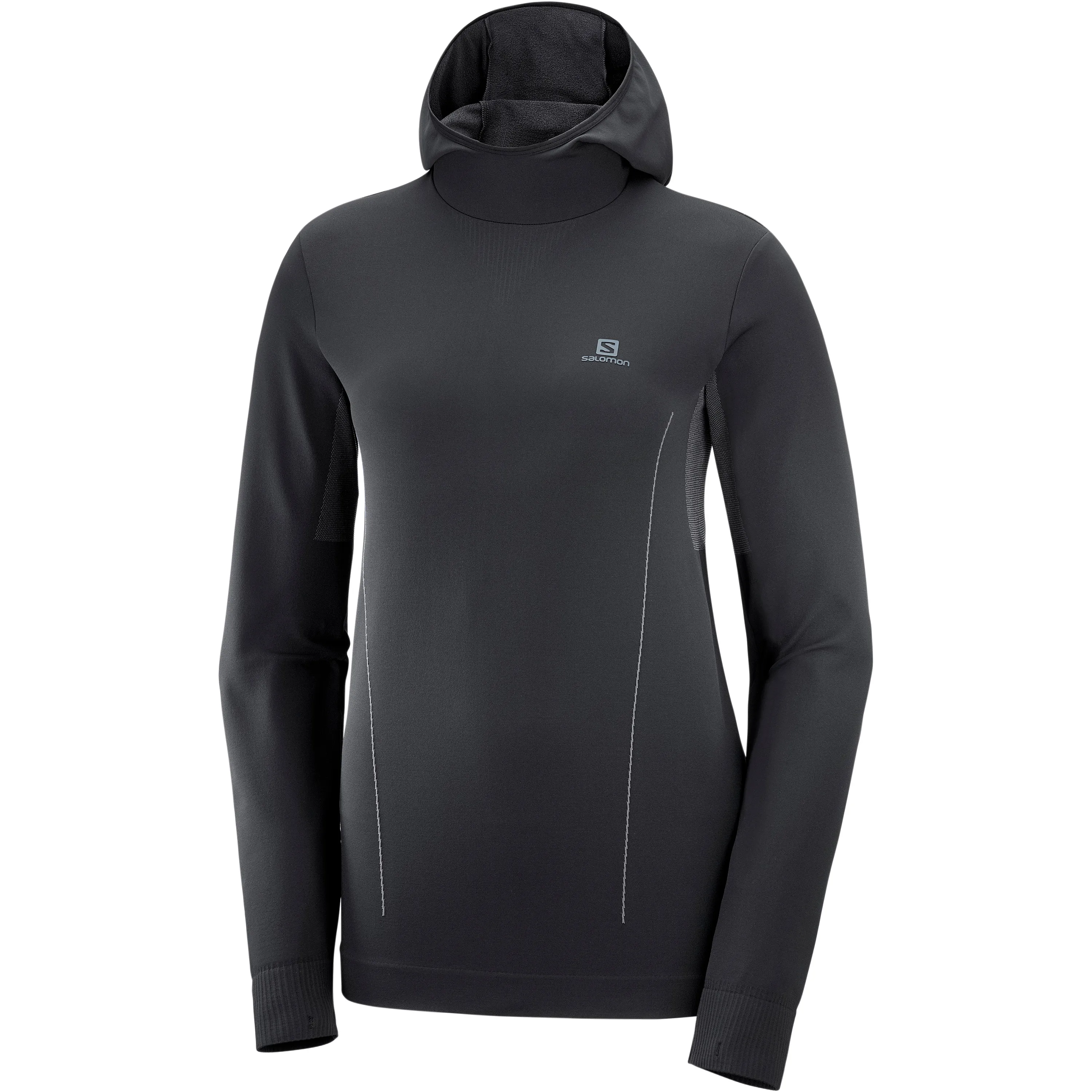 Salomon Women&#x27;s Essential Seamless Hoodie Black | Buy Salomon Women&#x27;s Essential Seamless Hoodie Black here | Outnorth