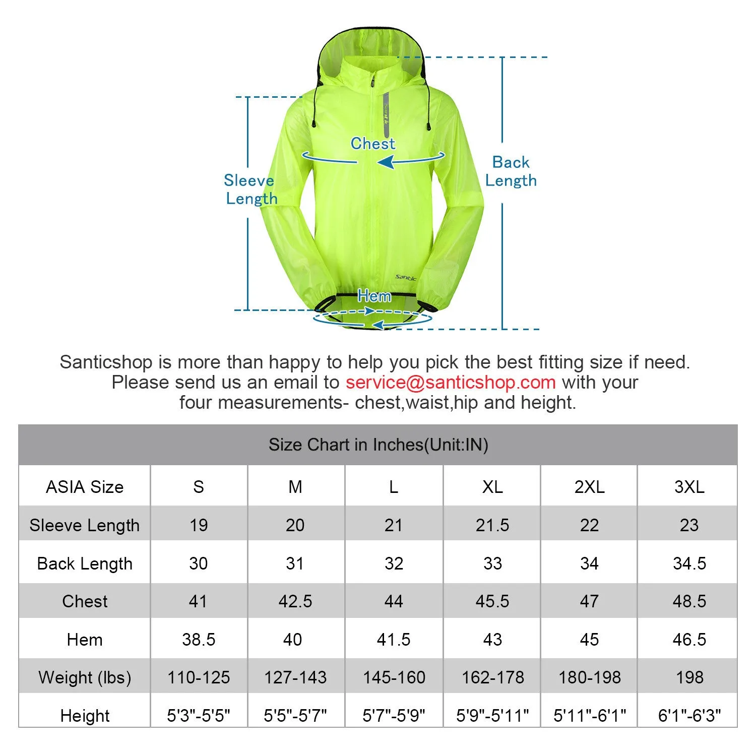 Santic Green Goblin Men Cycling Lightweight Jacket