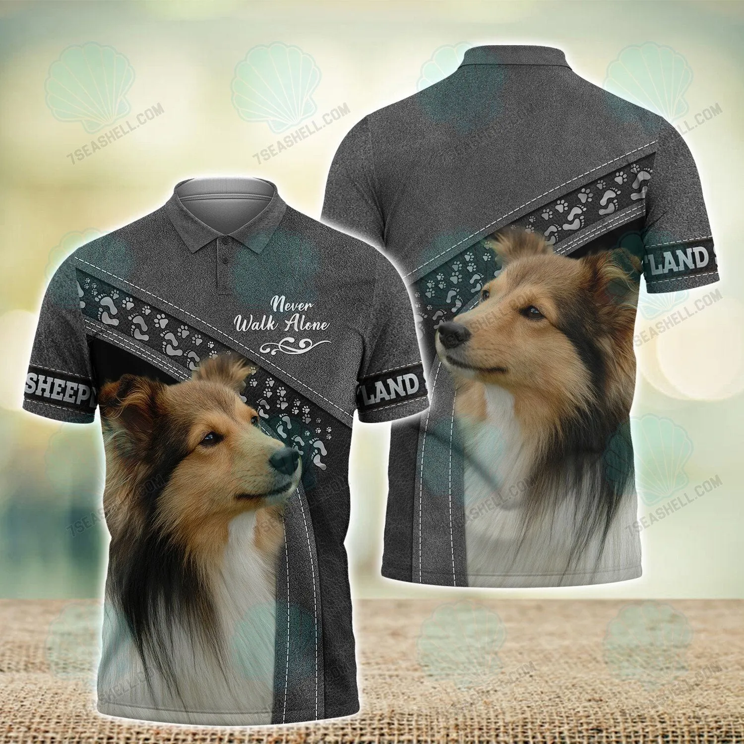 Shetland Sheepdogs Love Never Walk Alone 3D Full Print Christmas Shirts