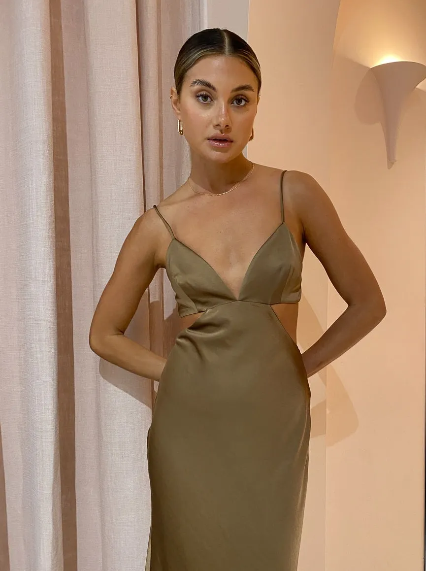 Significant Other Jacy Dress in Dark Gold