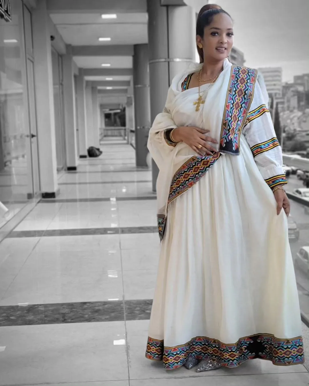 Simple Yet Gorgeous Habesha Dress: Ethiopian Traditional Habesha Kemis