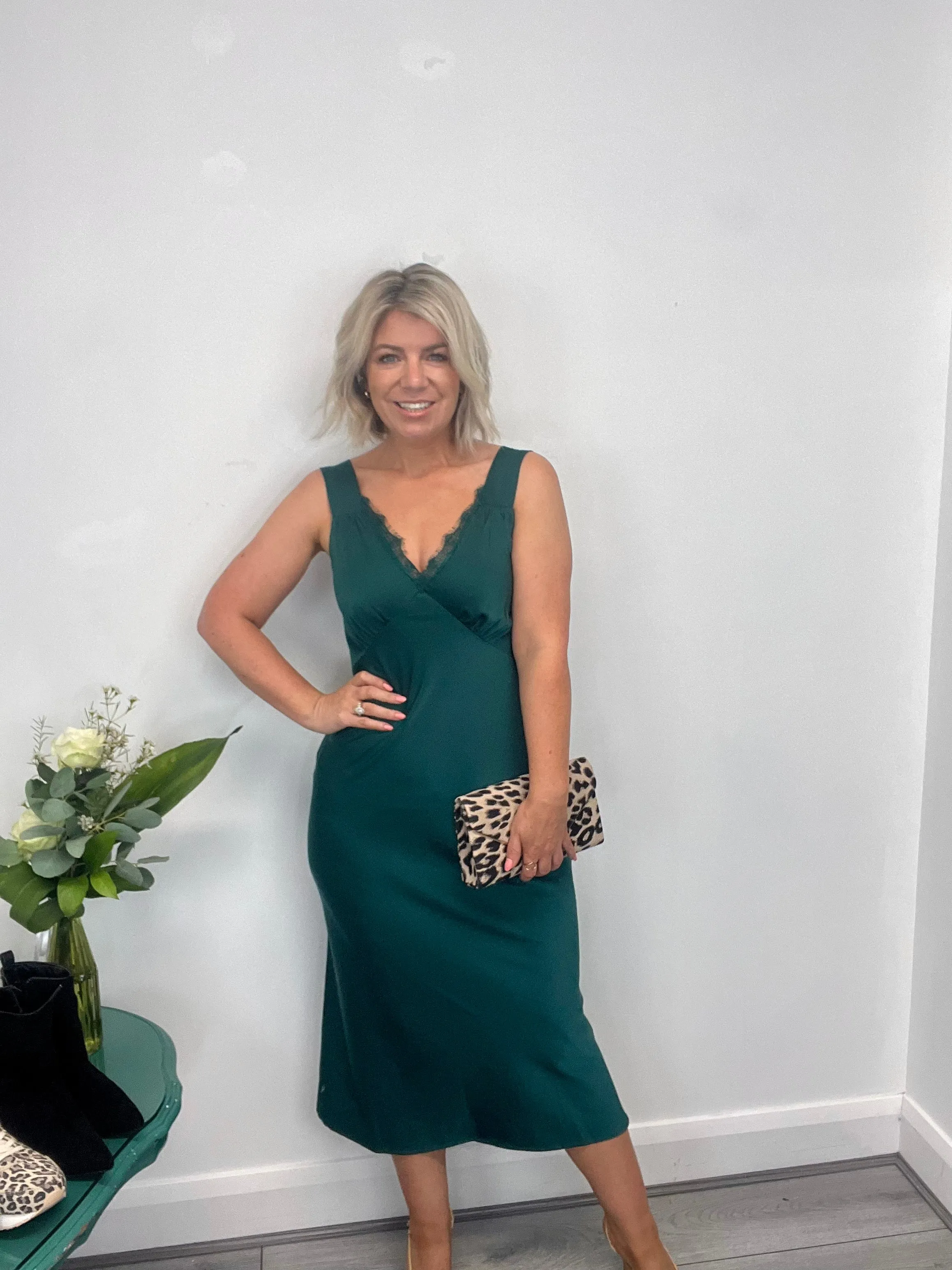 Sinéad Slip Dress (Green)