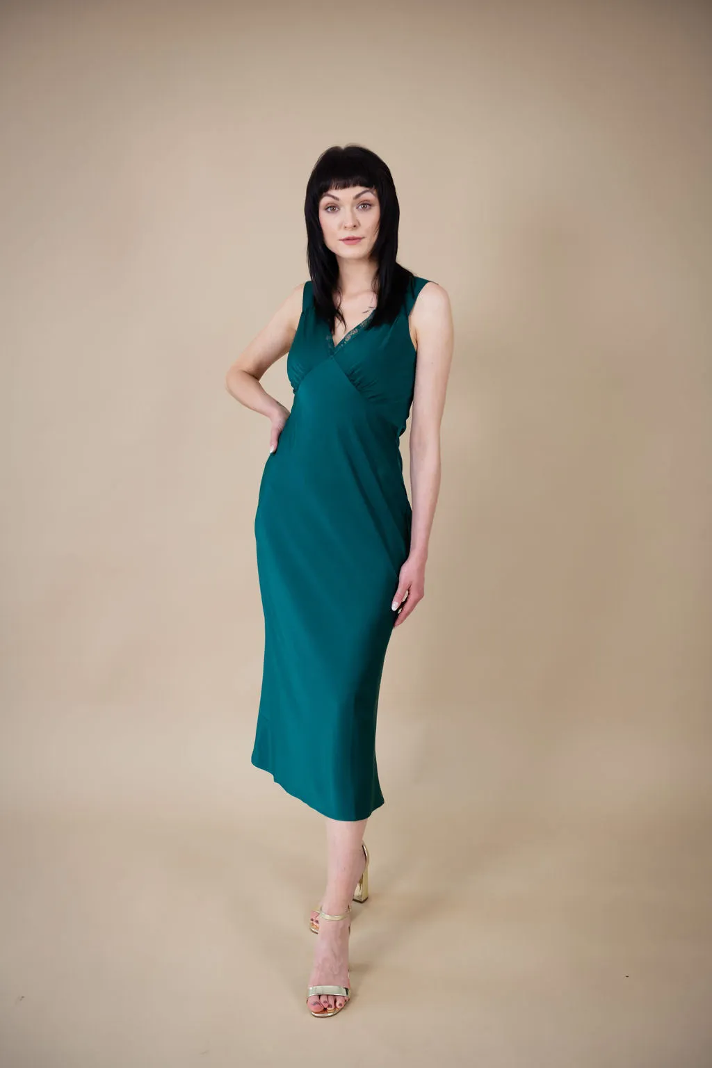 Sinéad Slip Dress (Green)