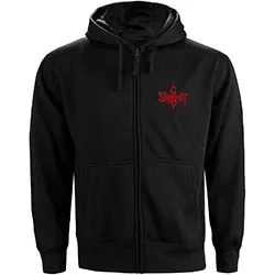 Slipknot Unisex Zipped Hoodie: 9 Point Star (Back Print)