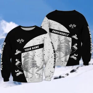 Snowmobile Personalized 3D Sweatshirt Hoodie Shirt, Gift For Snowmobile Lovers