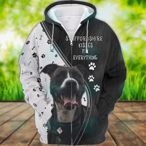 Staffordshire Bull Terrier 3D Full Print, Perfect Shirt for Staffordshire Dog Lovers