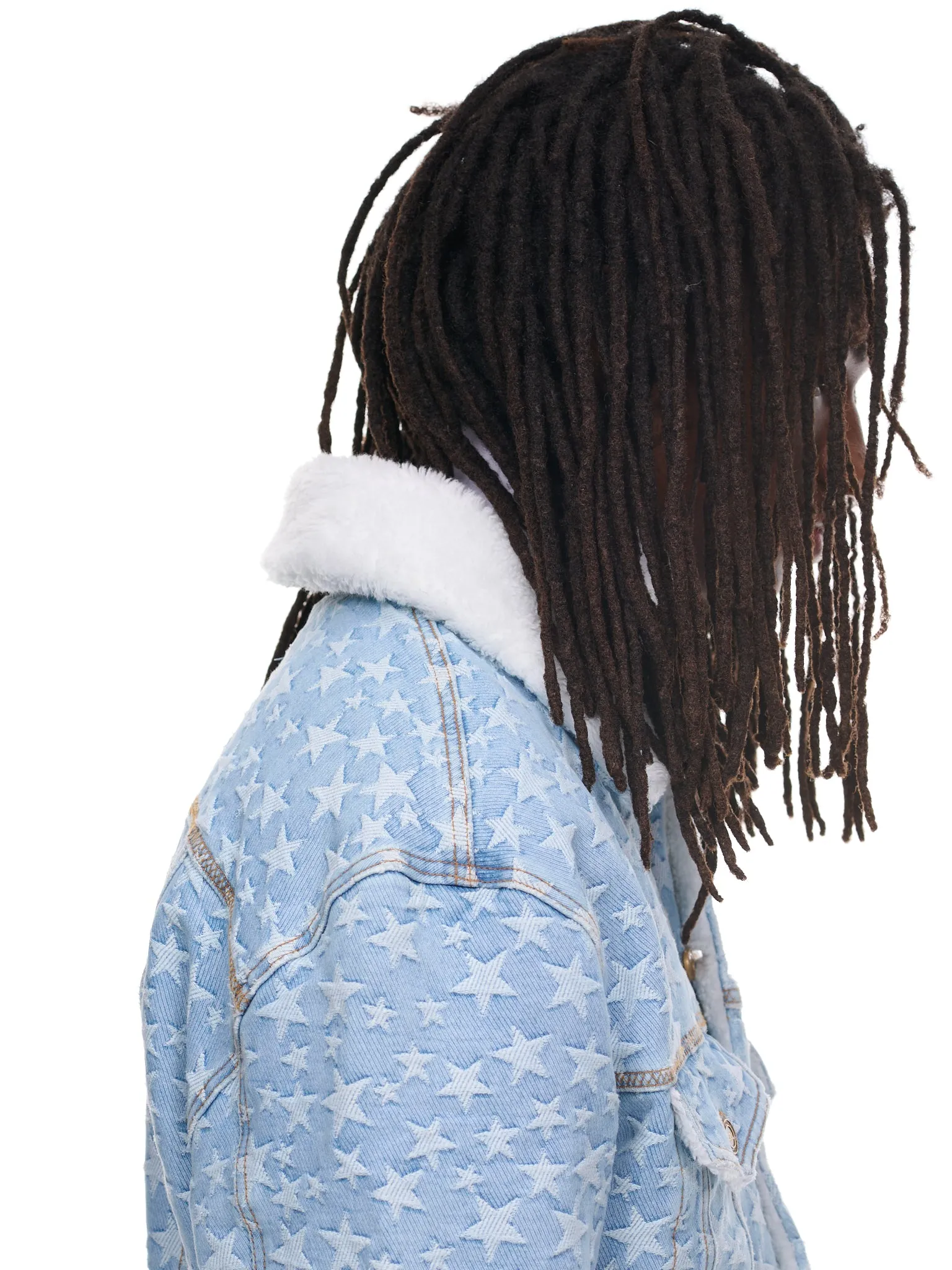 Star Jacquard Denim Jacket (ERL05J023-BLUE)