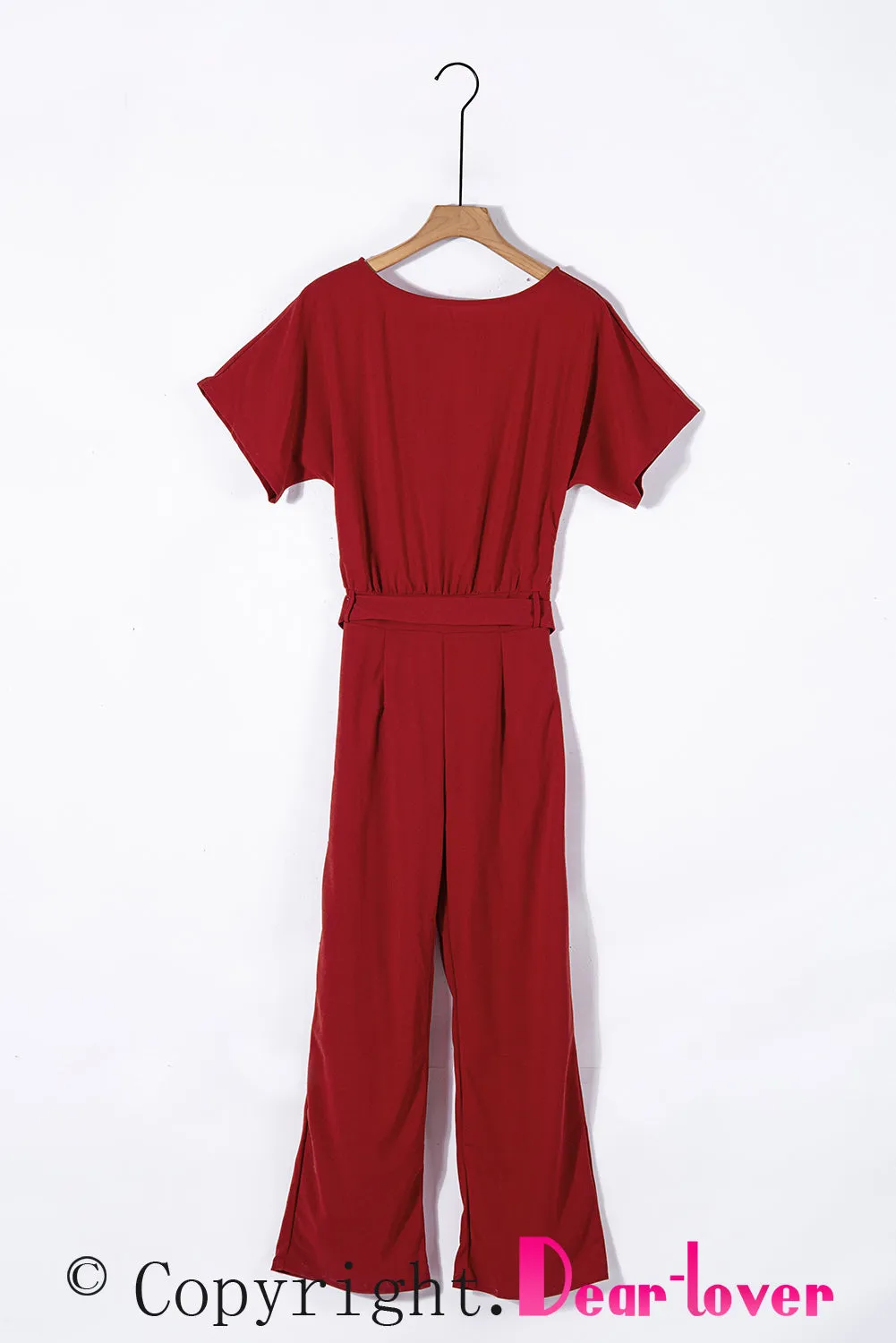 Stylish Off Shoulder Jumpsuit with Long Straight Pants