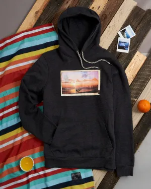 Sun Sets - Mens Pop Hoodie - Charcoal