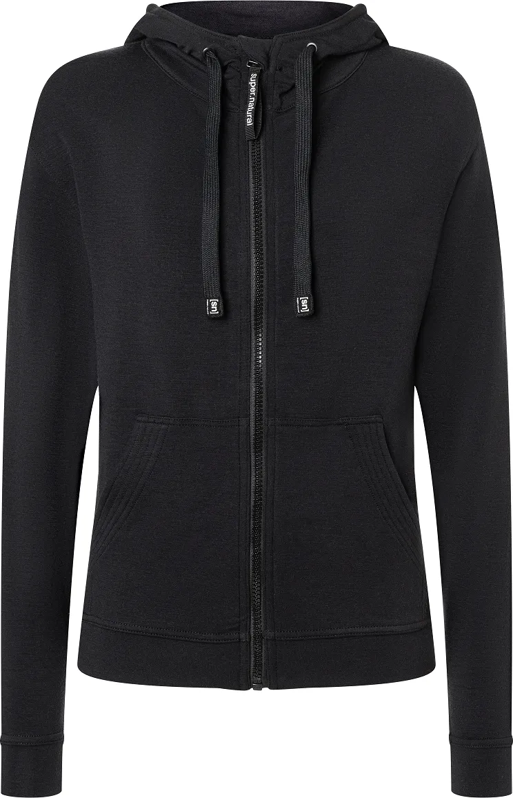 super.natural Women&#x27;s Solution Hoodie Jet Black | Buy super.natural Women&#x27;s Solution Hoodie Jet Black here | Outnorth