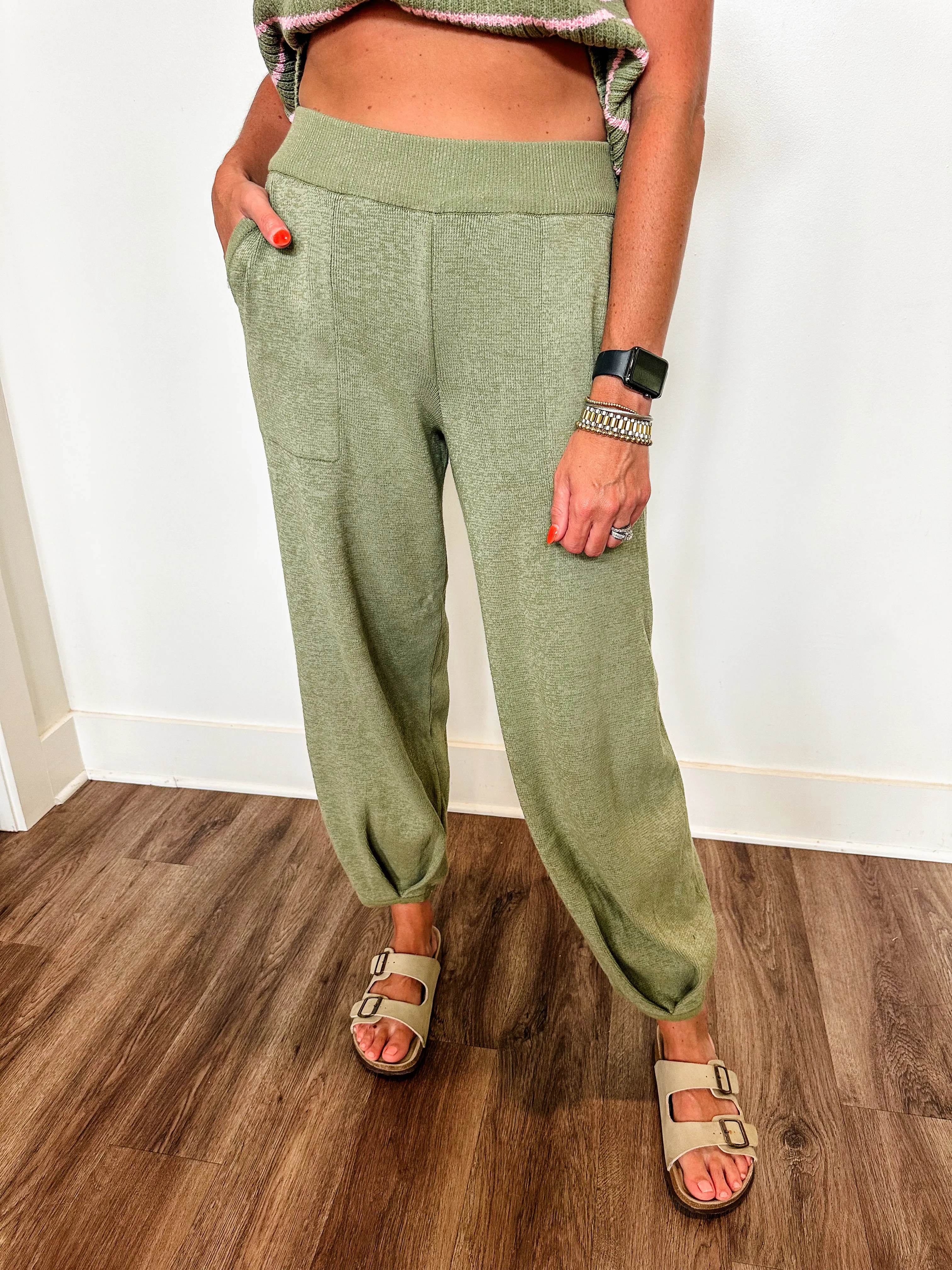 Tessa Knitted High Waist Joggers