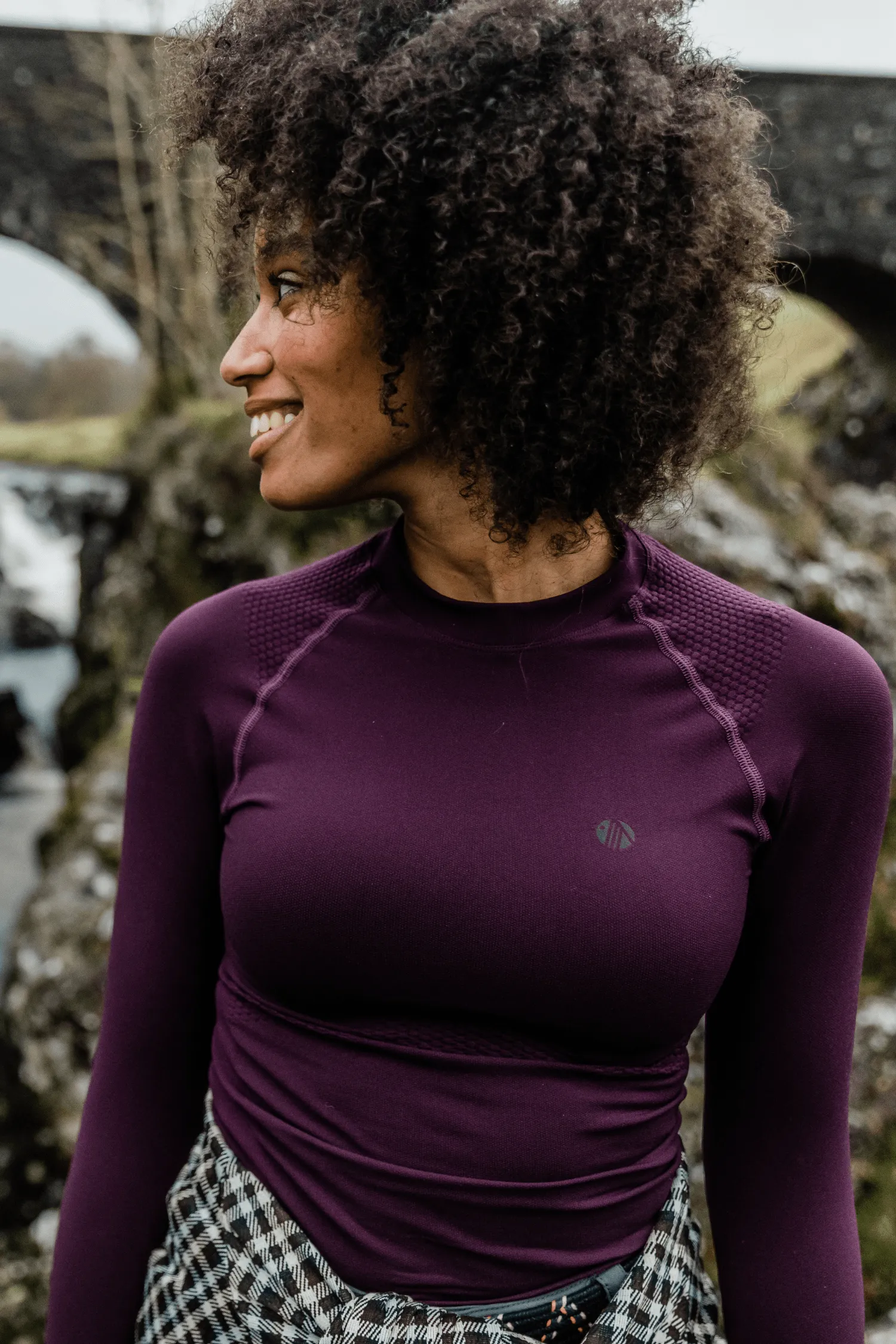 Thermal Seamless Base Layer Top - Aubergine