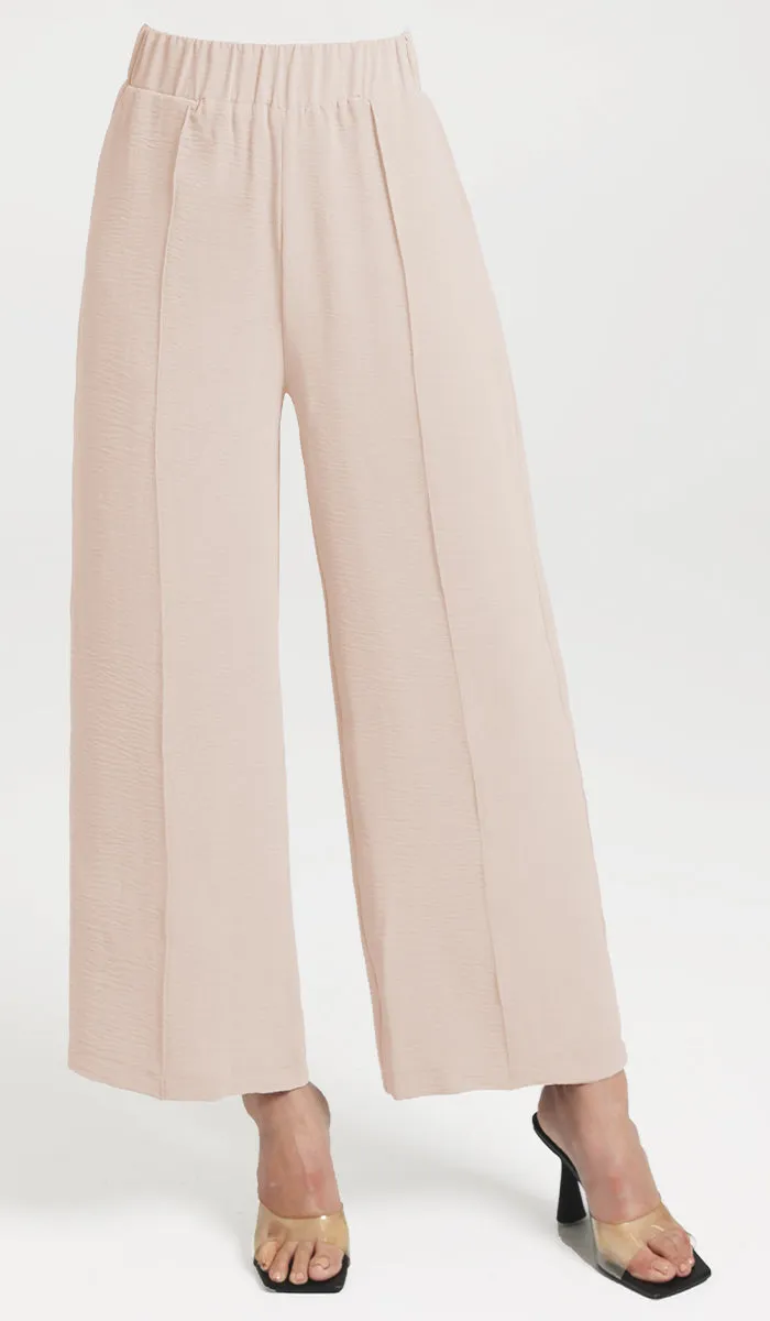 Tina Loose Stretch Wide Leg Pants - Vanilla