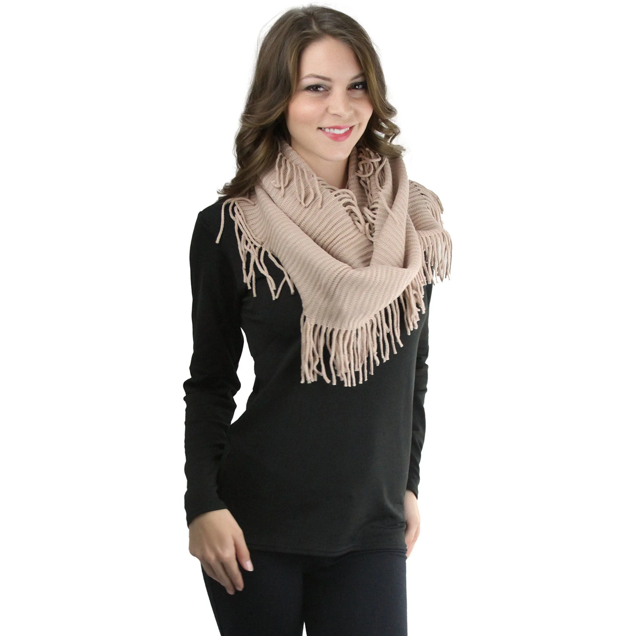 ToBeInStyle Women's Winter Knitted Infinity Scarves