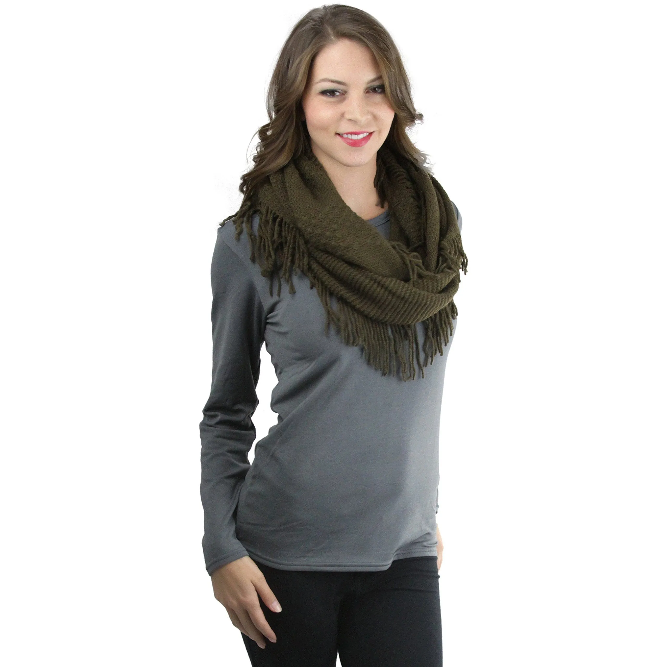 ToBeInStyle Women's Winter Knitted Infinity Scarves