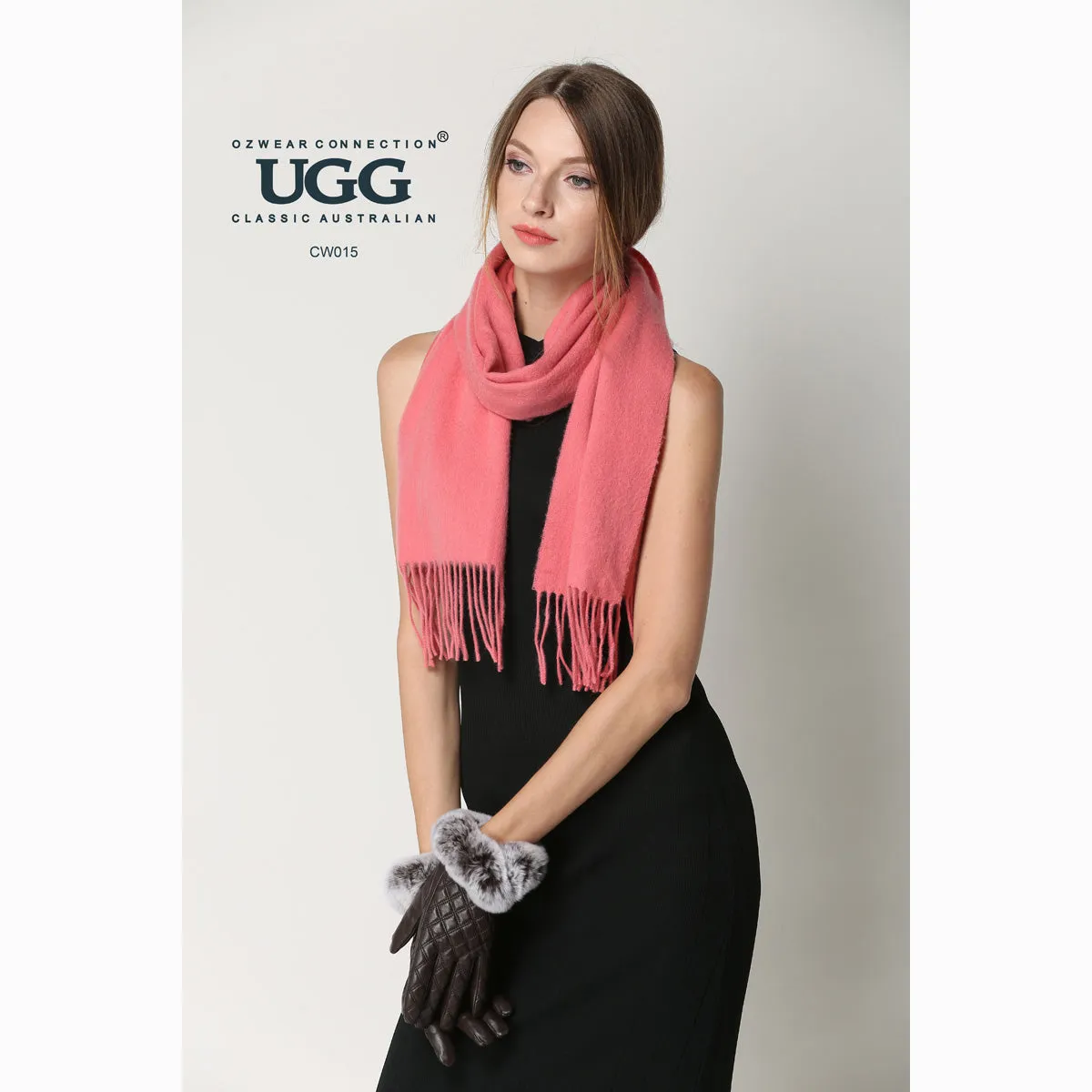 Ugg Cashmere & Wool Scarf Watermelon