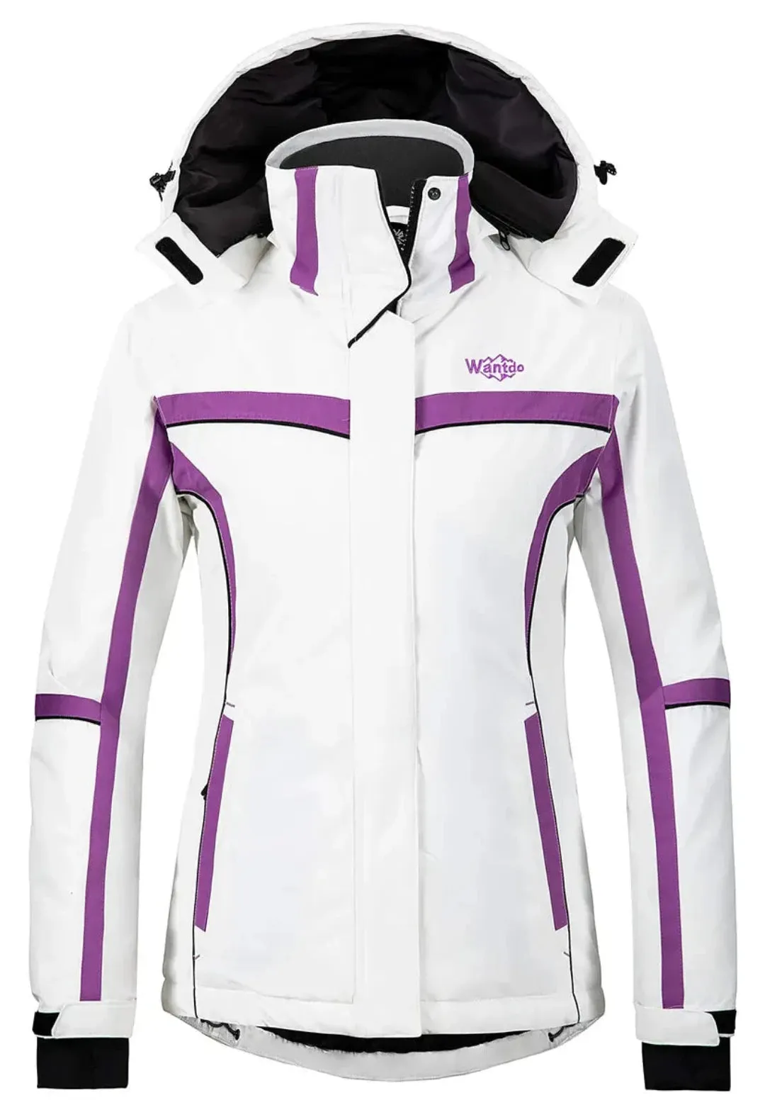 Wantdo Women's Outdoor Windproof Sports Coat Waterproof Mountain Ski Jacket L