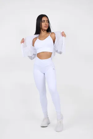 White Mesh Hoodie