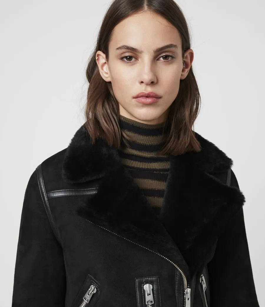 Willow Shearling Biker Jacket