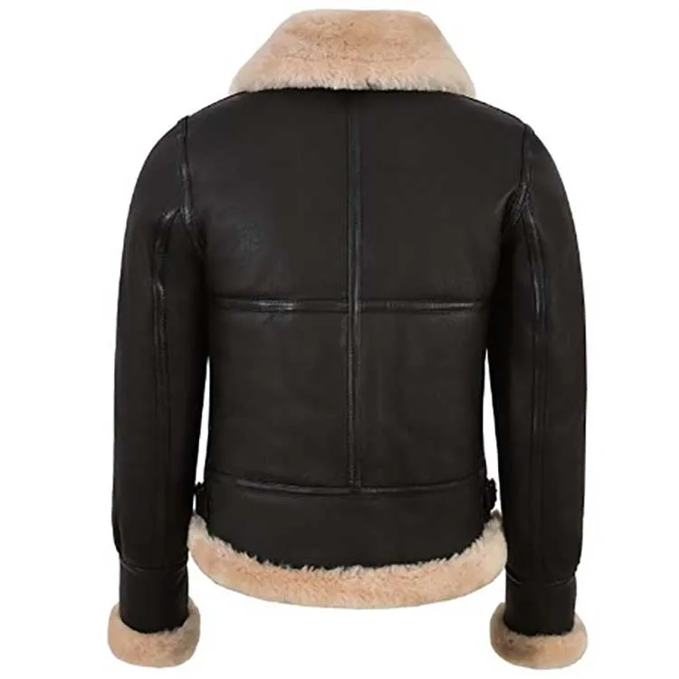 Women Flying Aviator Real Sheepskin Leather Jacket