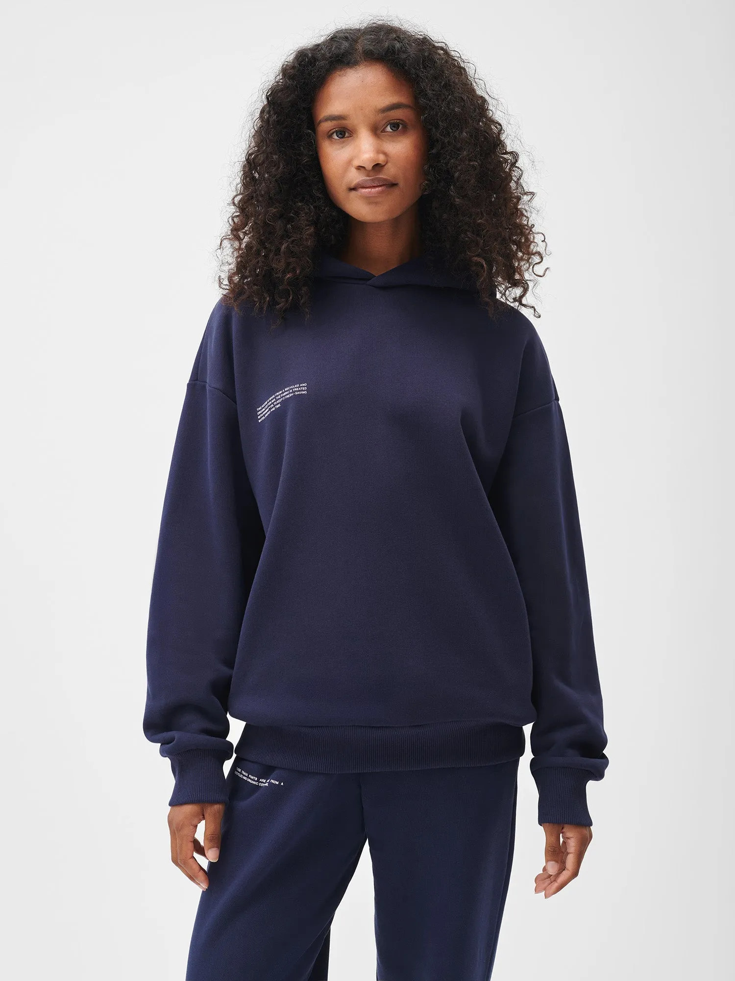 Womens 365 Heavyweight Hoodie—navy blue