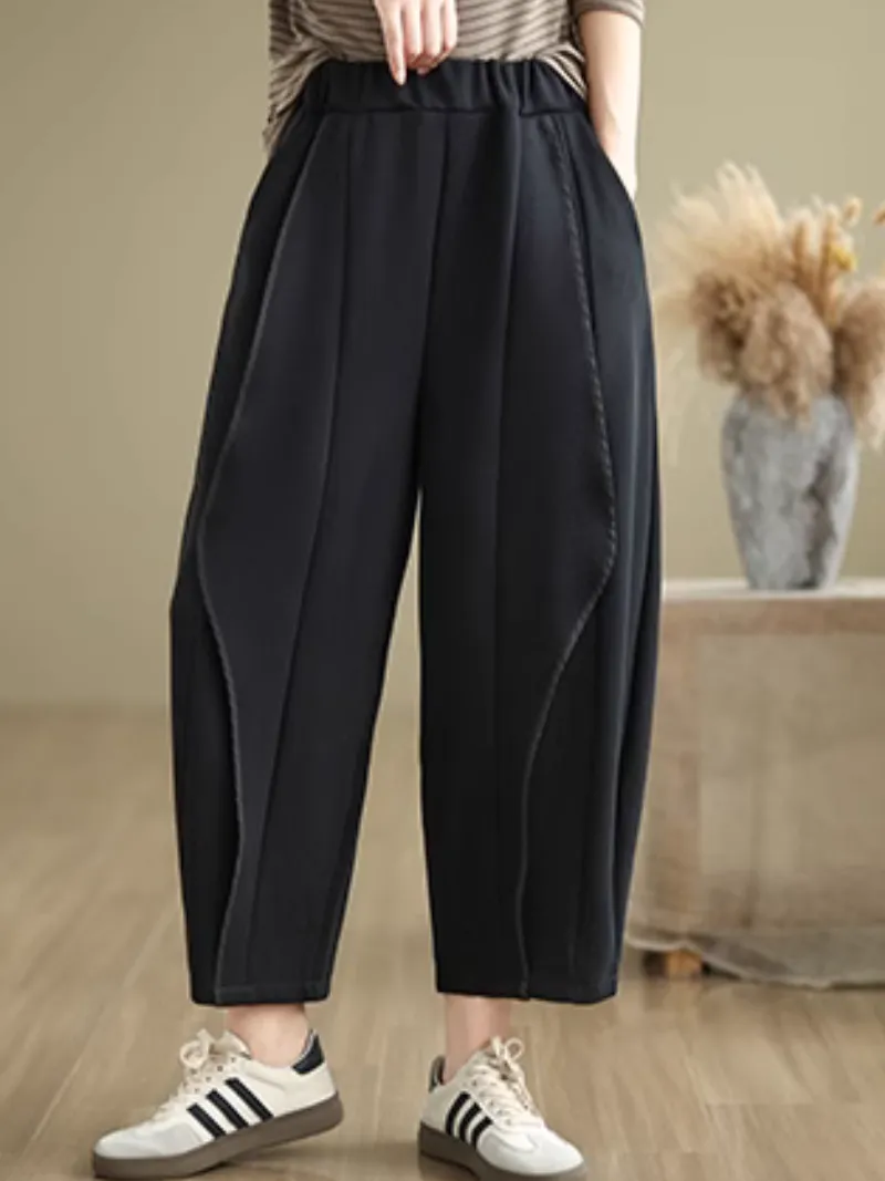 Women's Autumn and Winter Comfort High-Waist Cropped Bottom