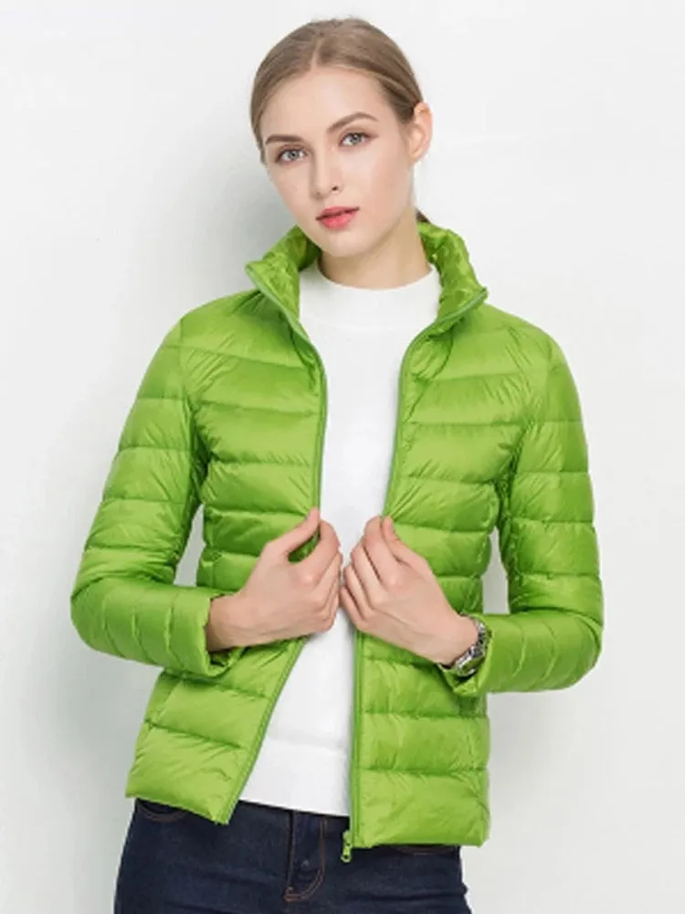 Women's Slim Fit Winter Down Jacket with Ultra Light Portable Windproof Design