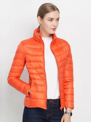 Women's Slim Fit Winter Down Jacket with Ultra Light Portable Windproof Design