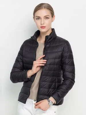 Women's Slim Fit Winter Down Jacket with Ultra Light Portable Windproof Design