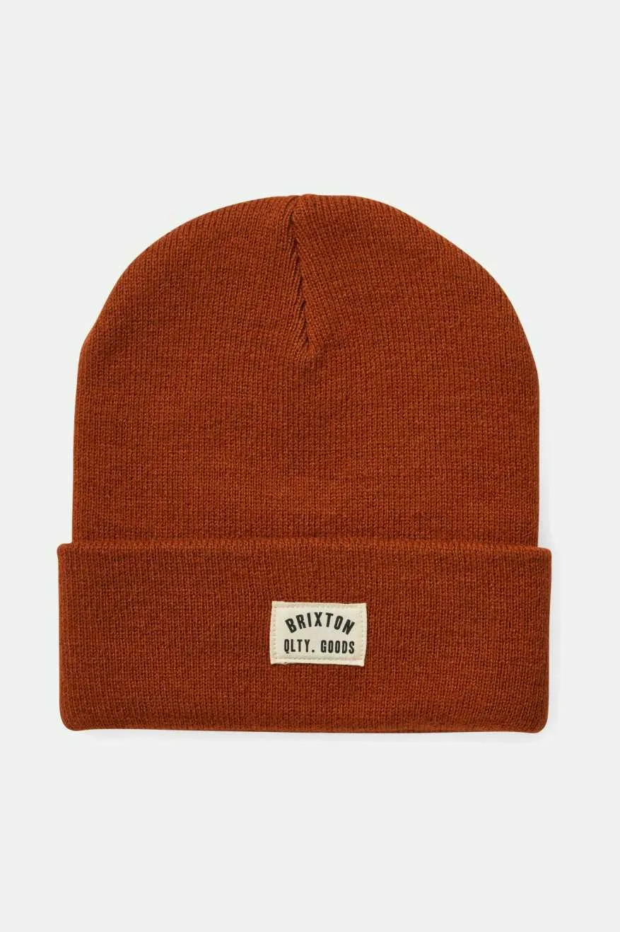 Woodburn Watch Cap Beanie - Rust Orange