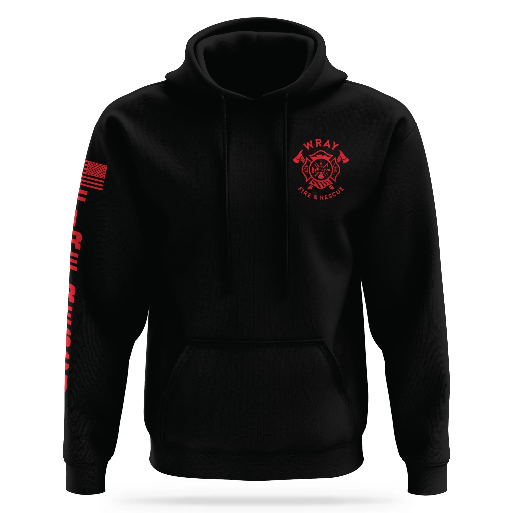 [WRAY FIRE & RESCUE] Performance Hoodie 2.0 [BLK/RED]