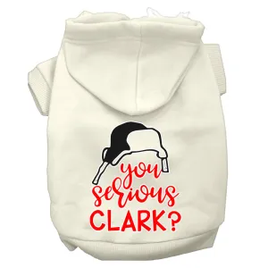 You Serious Clark? Screen Print Dog Hoodie Cream Xxl