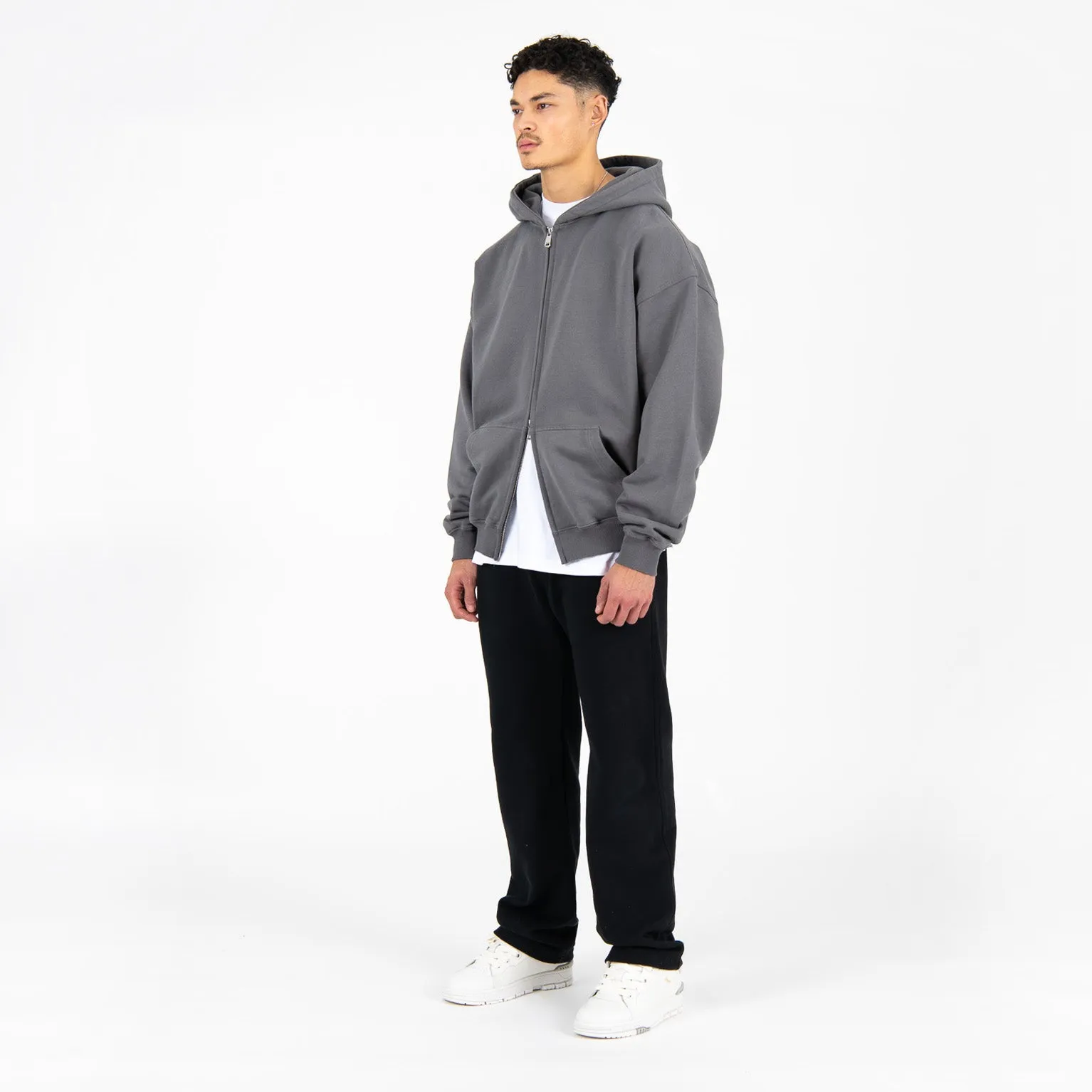 Zip Hoodie - Charcoal