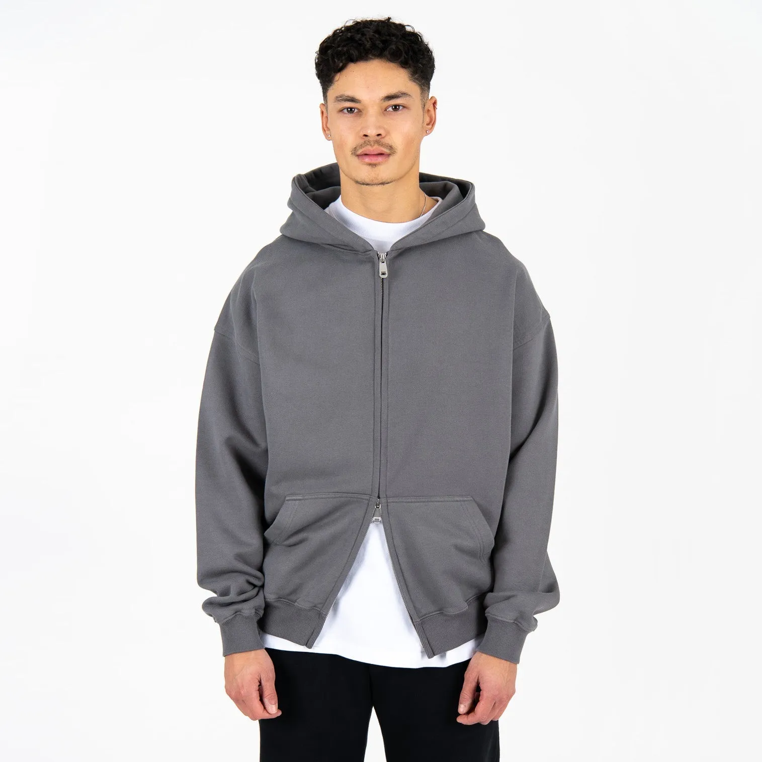 Zip Hoodie - Charcoal